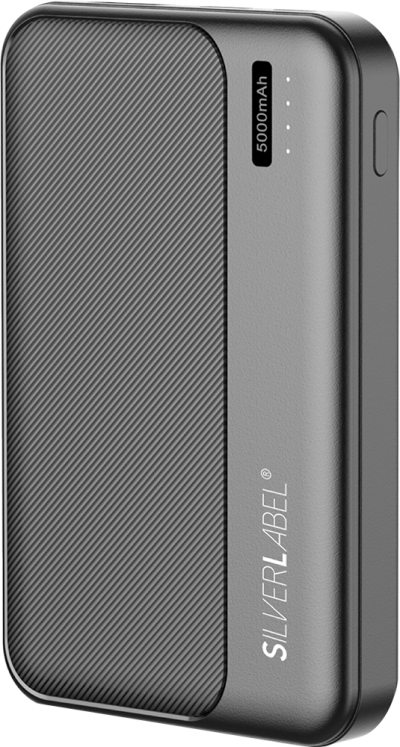 5000mAh Powerbank Black (Front)
