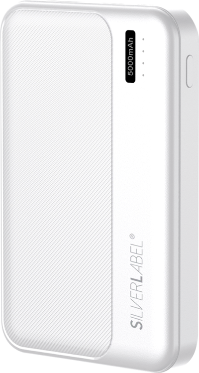 5000mAh Powerbank White (Front)