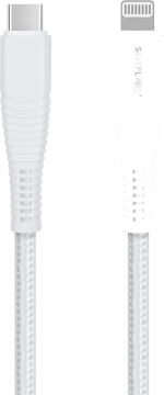 Silverlabel Braided 2m USB-C to Lighting Cable White