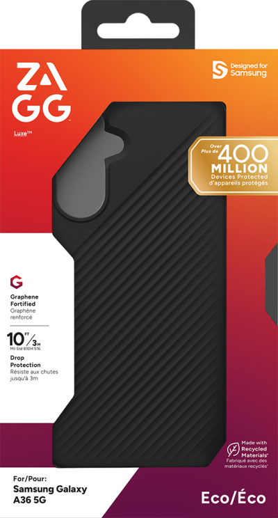 A36 Luxe Case - Black (Front)