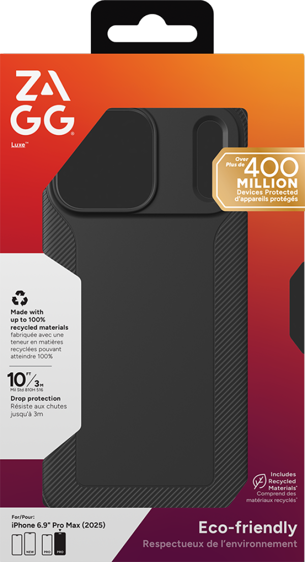 ZAGG Luxe Case for iPhone 17 Pro Max Black