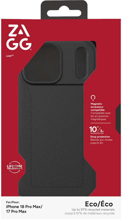 Luxe Snap Black for iPhone 18 Pro Max (Front)