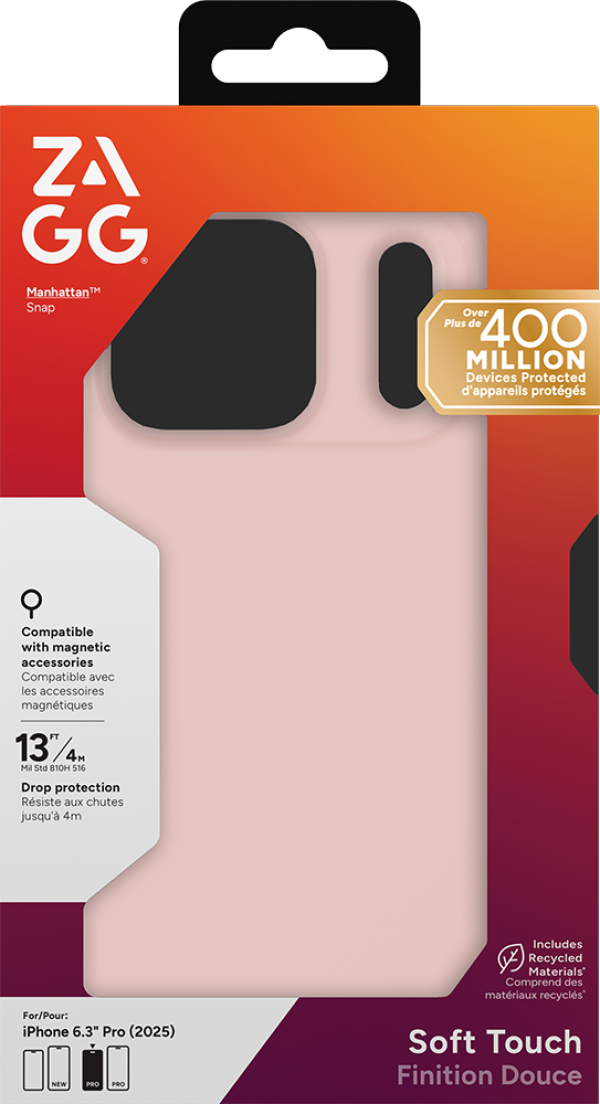ZAGG Manhattan Snap for iPhone 17 Pro Pink
