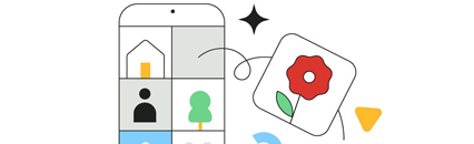 Illustration of a phone that transfers data