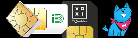 Francis with Vodafone, iD Mobile and Voxi SIM cards