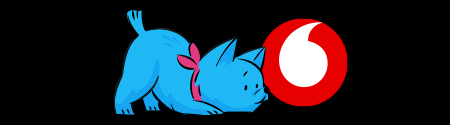 Francis with Vodafone logo