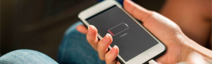 iPhone device with a dead battery