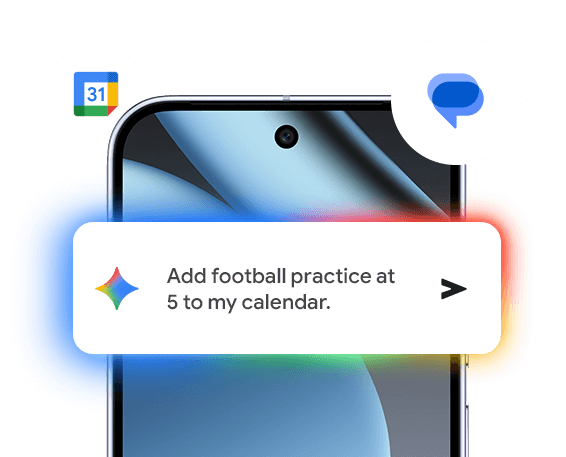 Image shows a Pixel phone screen and how Gemini can help organise your life