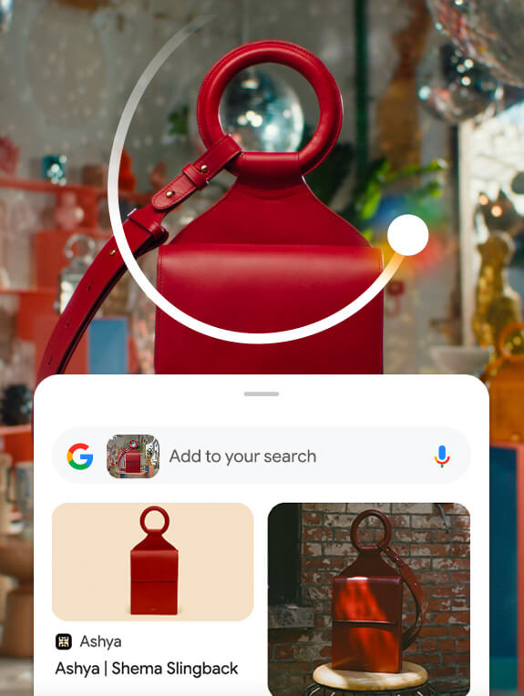 The image showcases the Circle to Search feature