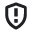 A shield with an exclamation mark, indicating a security alert
