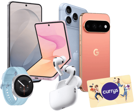 Samsung Galaxy S26, Samsung Galaxy Z Flip8, Apple iPhone 18 Pro Max, Google Pixel 11, Currys gift card, Apple Airpod 3 and Google Pixel Buds 2