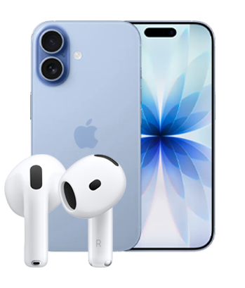 Apple iPhone 17 with airpods