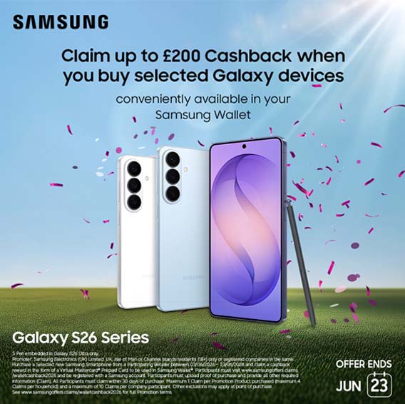 Claim £150 cashback when you buy selected galaxy devices