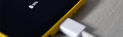 Motorola phone in charge