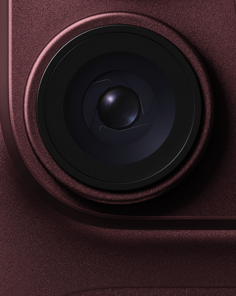 Main camera variable aperture lens featured on iPhone 18 Pro in Burgundy